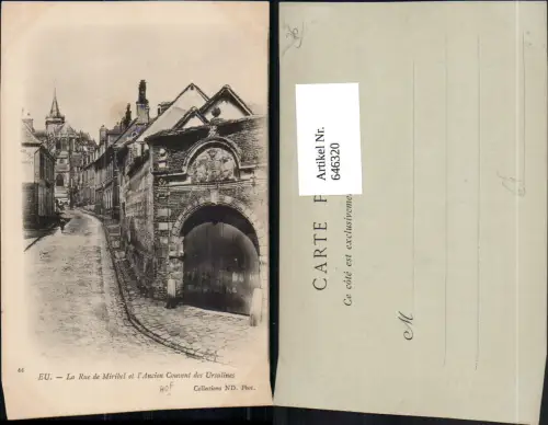 646320,Eu La Rue de Miribel et l Ancien Couvent des Ursulines France