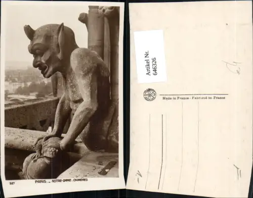646326,Paris Notre-Dame Chimeres France