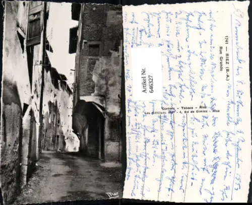646327,Foto Ak Riez Rue Grande France