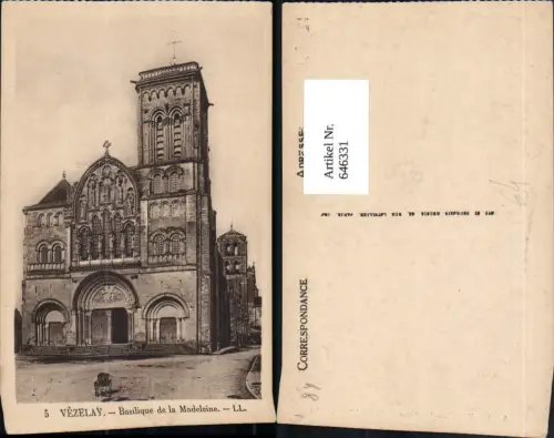 646331,Vezelay Basilique de la Madeleine Basilika France