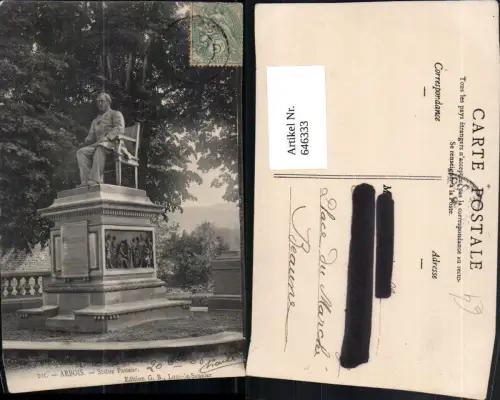 646333,Arbois Statue Pasteur France