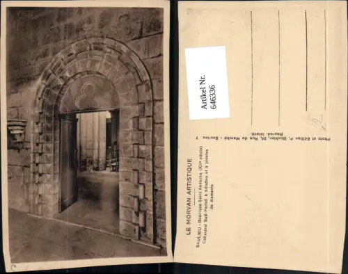 646336,Saulieu Basilique Saint Andoche Collateral Sud-Portail France