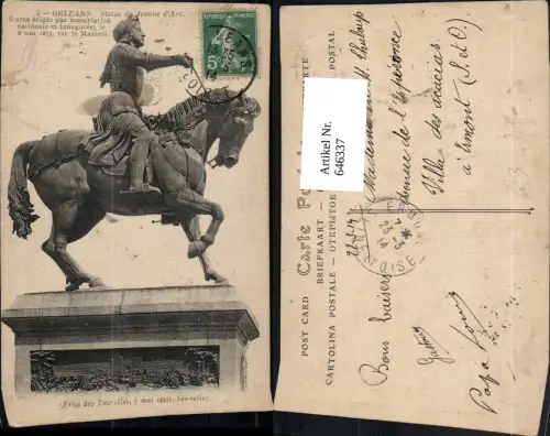646337,Orleans Statue de Jeanne d Arc France
