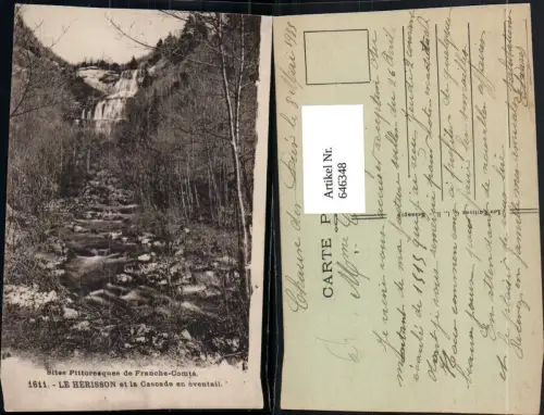 646348,Franche-Comte Le Herisson et la Cascade en eventail France