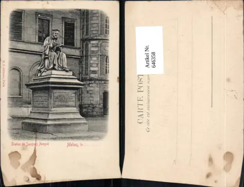 646358,Melun Statue de Jacques Amyot France
