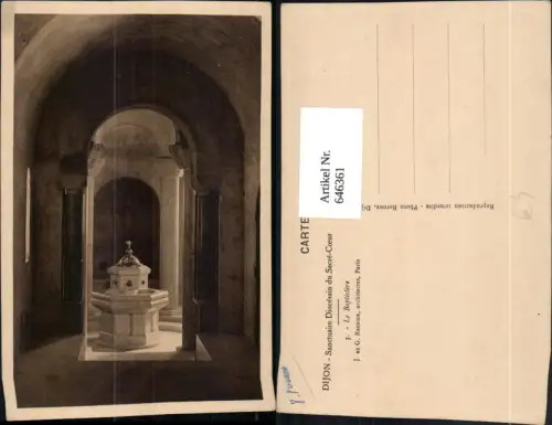 646361,Dijon Sanctuaire Dicesain du Sacre-Coeur Le Baptistere France