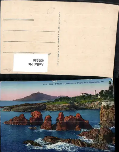 655580,Environ d Agay Calanque et Phare de la Beaumette Leuchtturm Saint-Raphael France