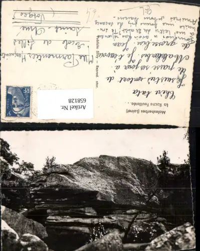 658128,Foto Ak Malesherbes Loiret La Roche Feuilletee Gesteinsformation France