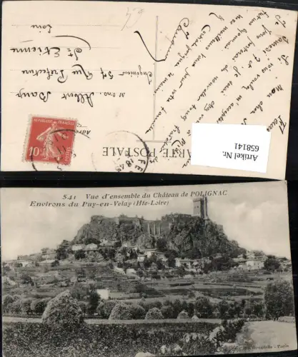 658141,Vue d ensemble du Chateau de Polignac Environs du Puy-en-Velay Hte-Loire France