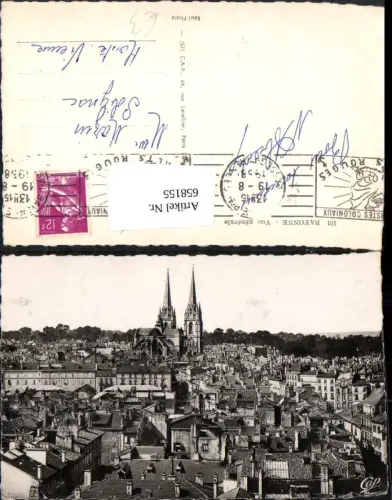 658155,Foto Ak Bayonne Vue generale France