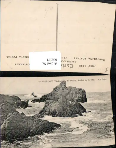 658171,Primel Finistere La Pointe Rocher de la Tete Küste France