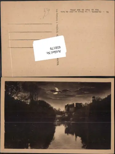 658179,Clisson La Sevre au clair de lune Vue du Pont du Nid d Oie France
