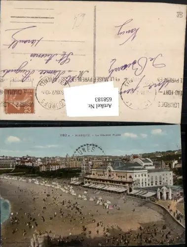 658183,Biarritz La Grande Plage Strand Strandleben France