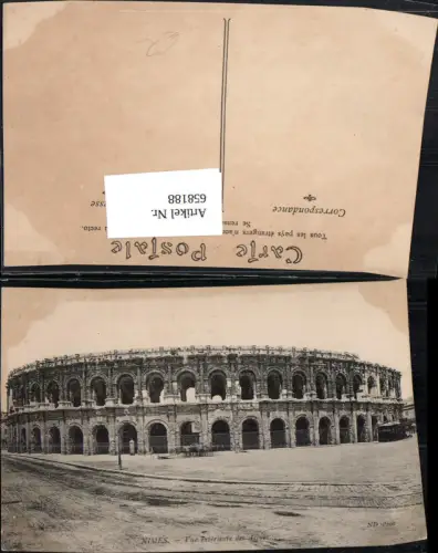 658188,Nimes Vue exlerieure des Arenes Arena France