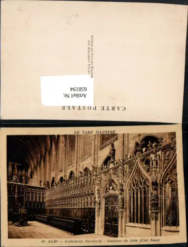 658194,Albi Cathedrale Ste-Cecile Interieur du Jube Cote Nord Kirche France