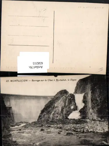 658215,Montlucon Barrage sur le Cher a Rochebut la Digue Talsperre France