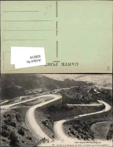 658219,Lacets a la descente du Col de Vars-sur-Guillestre France