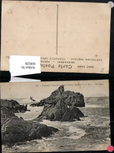 658228,Primel Finistere La Pointe Rocher de la Tete Küste France