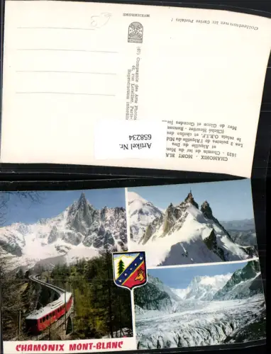 658234,Mehrbild Ak Souvenir de Chamonix Mont Blanc Bergbahn Eisenbahn France