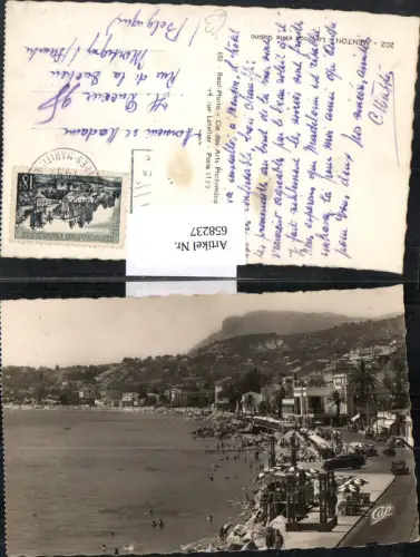 658237,Menton La plage et le Casino Strand Strandleben France