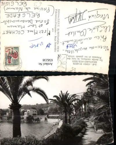 658238,Cote d Azur Beaulieu-sur-Mer Le jardin exotique la baie des Fourmis Palmen France