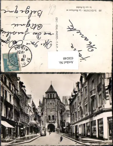 658248,St-Quentin La Basilique et la rue St-Andre Basilika Kirche France