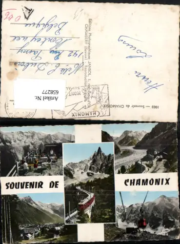 658277,Mehrbild Ak Souvenir de Chamonix Bergbahn Mont Blanc France
