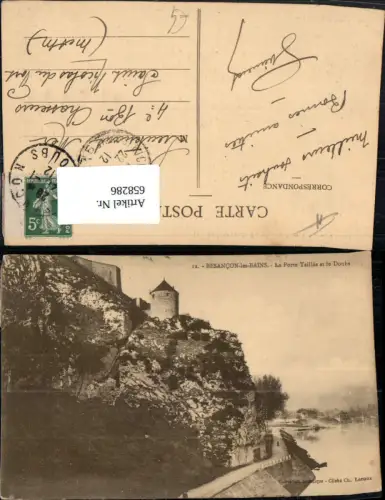 658286,Besancon-les-Bains La Porte Taillee et le Doubs France