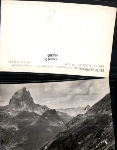 658305,Foto Ak Vallee d Ossau Le Pic d Ossau vu du Pic de la Sagetie Laruns France