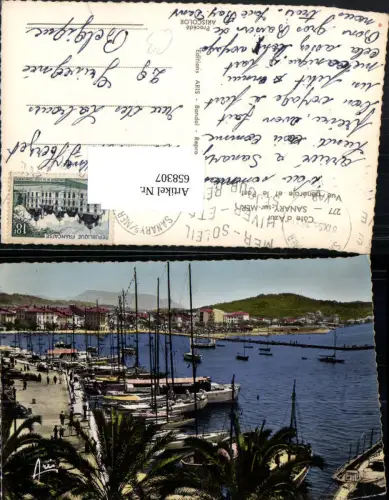 658307,Cote d Azur Sanary-sur-Mer Vue generale et le Port Hafen Boote France