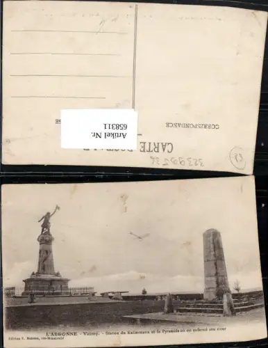 658311,L Argonne Valmy Statue de Kellermann France