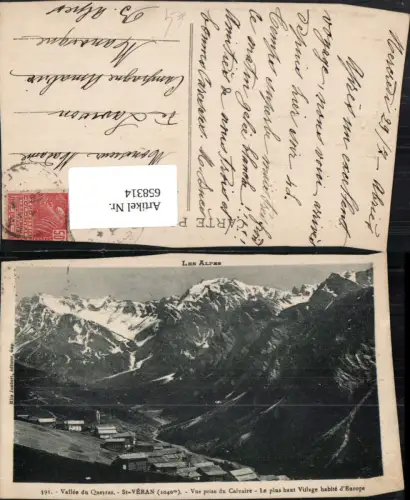 658314,Vallee du Queyras St Veran Vue prise du Calvaire France