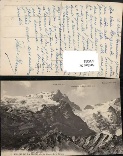 658331,Les Apes Chaine de la Meije de la Route de la Grave France