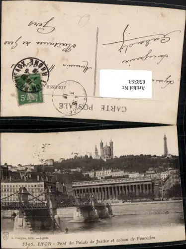 658363,Lyon Pont du Palais de Justice et coteau de Fourviere Brücke France
