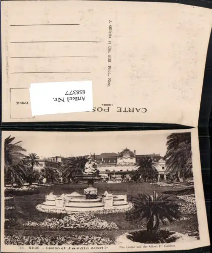 658377,Nice Nizza Casino et Jardin Albert 1 Palmen Brunnen France
