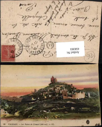 658393,Valence Les Ruines de Crussol cote sud France