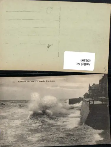 658399,Arromanches Maree d equinoxe Brandung France