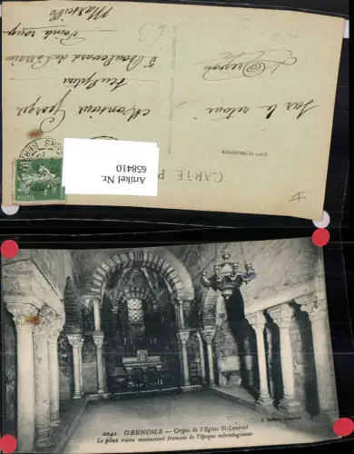 658410,Grenoble Grypte de l Eglise St Laurent Kirche France