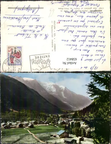 658412,Argentiere Haute-Savoie Vue generale et Chaine du Mont Blanc France