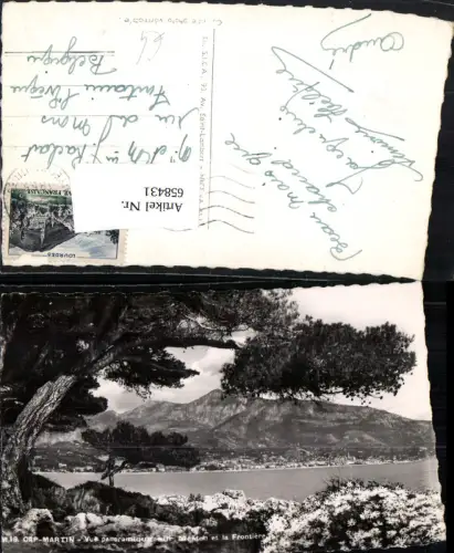 658431,Cap Martin Vue panoramique sur Menton et la Frontiere France