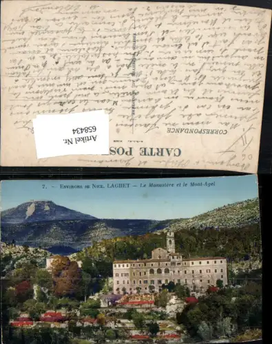 658434,Environs de Nice Nizza Laghet Le Monastere et le Mont-Agel France