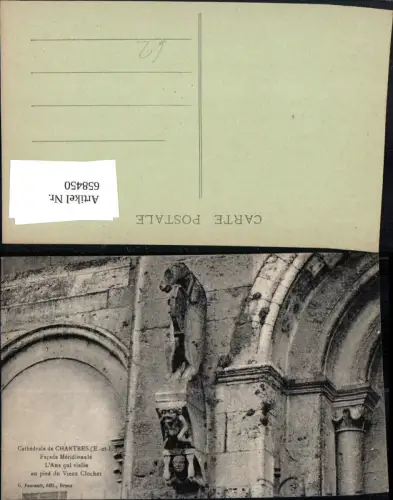 658450,Cathedrale de Chartres Facade Meridionale La Ane qui vielle France