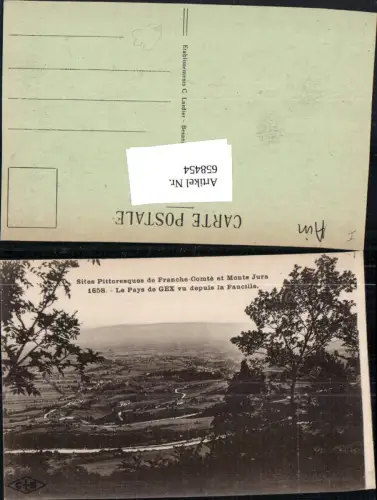 658454,Franche-Comte et Monts Jura Le Pays de Gex vu depuis la Faucille France