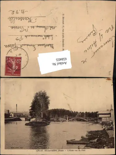 658455,Vic-sur-Aisne Aisne L Aisne vue du Pont France