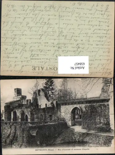 658457,Septmonts Aisne Mur d enceinte et ancienne Chapelle France