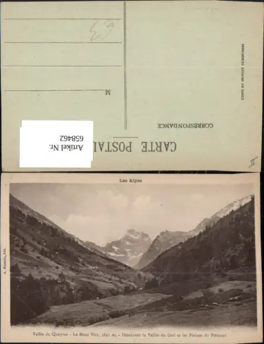 658462,Vallee du Queyras Le Mont Viso Dominant la Vallee du Guil France