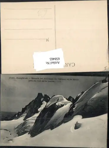 658465,Dauphine Massif du Pelvoux Le Rateau et la Meije pris du Col de la Lauze France