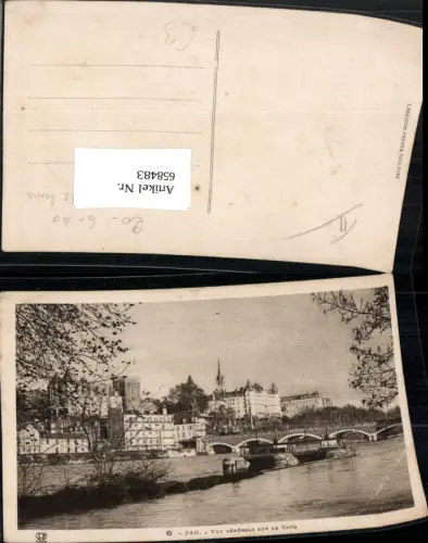 658483,Pau Vue generale sur le Gave Brücke France