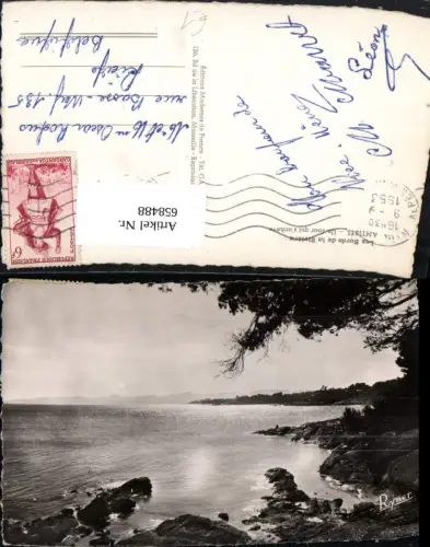 658488,Les Bords de la Riviera Antibes Un Jour qui s acheve Küste France