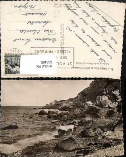 658495,Saint-Pol-de-Leon Finistere Rochers de la Greve du Maus France